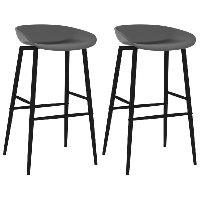 Chaises de bar lot de 2 gris Modèle Titan Pure Pro - 248157_0