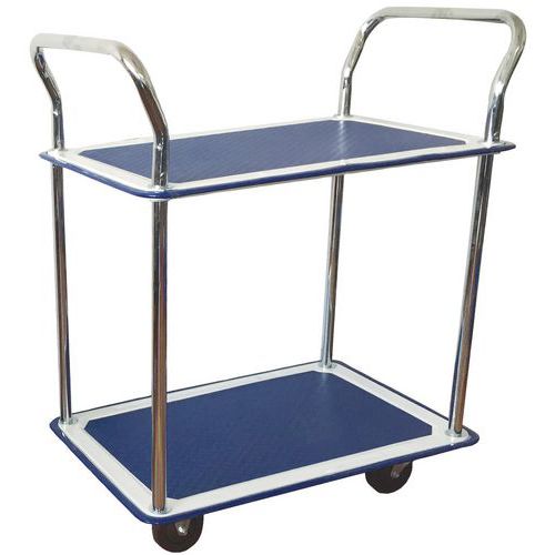 CHARIOT 2 PLATEAUX CHARGE 120KG MANUTAN