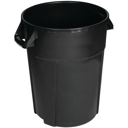 CONTENEUR ROND 120L NOIR - MANUTAN EXPERT