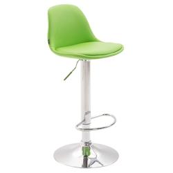 Décoshop26 - Tabouret de bar avec repose-pieds design moderne synthétique vert pomme et métal 10_0000149 - 3000874869601_0