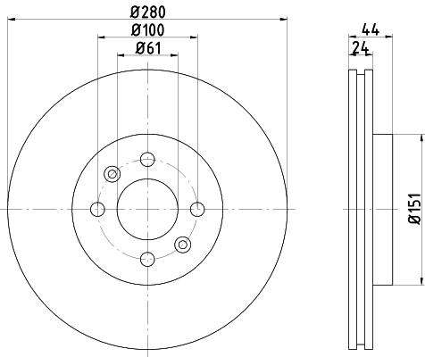 Disque de frein ventilé Textar 92113903 - boîte de 1 disque_0