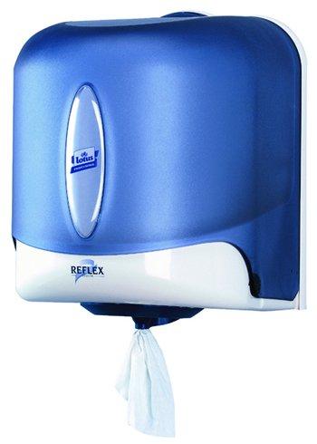 DISTRIBUTEUR POUR BOBINE D'ESSUYAGE À DÉVIDAGE CENTRAL TORK M4 MAXI REFLEX BLANC-BLEU