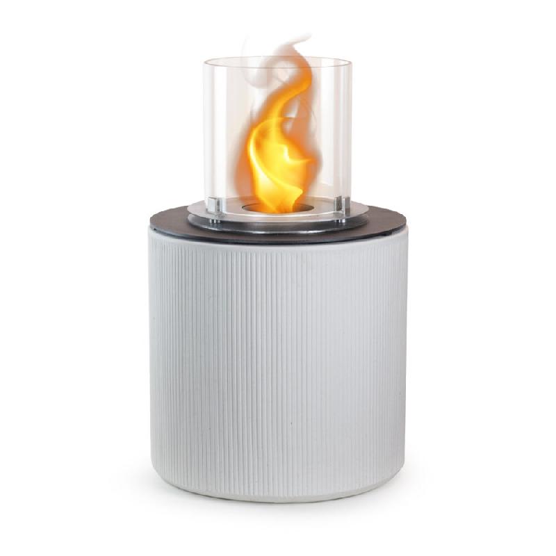 Divina Fire Cheminée au bioéthanol brasero de jardin au sol pour intérieur extérieur MODIGLIANI Blanc Perle d.36 x h56 - blanc 8055829981728_0