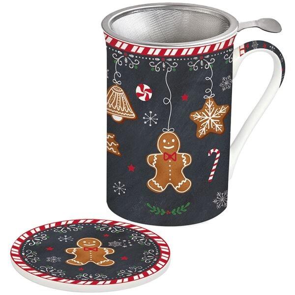 EASY LIFE Coffret Tisanière 30 cl - Pain d'épices - marron porcelaine 035-1200509_0