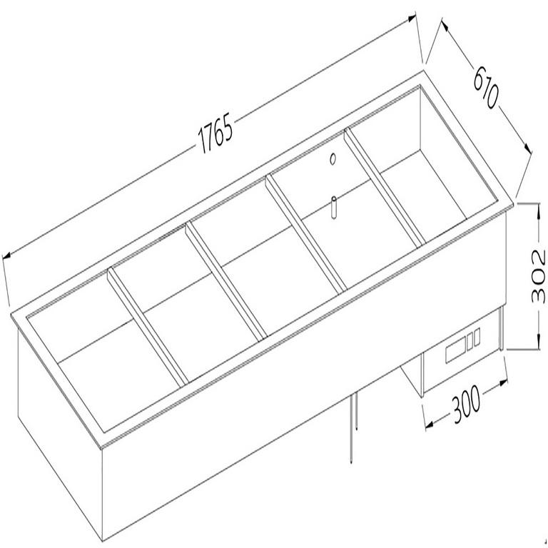 Elément bain-marie 5x gn 1/1 - DI/BX18-P_0