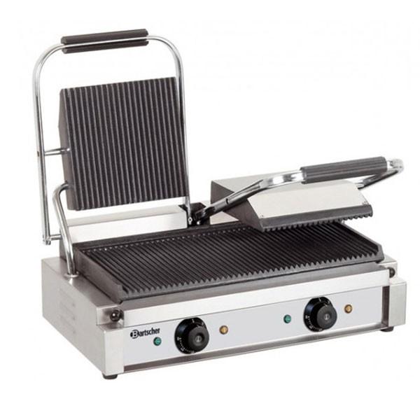 Grill contact électrique double plaques rainurées | Bartscher - A150671_0