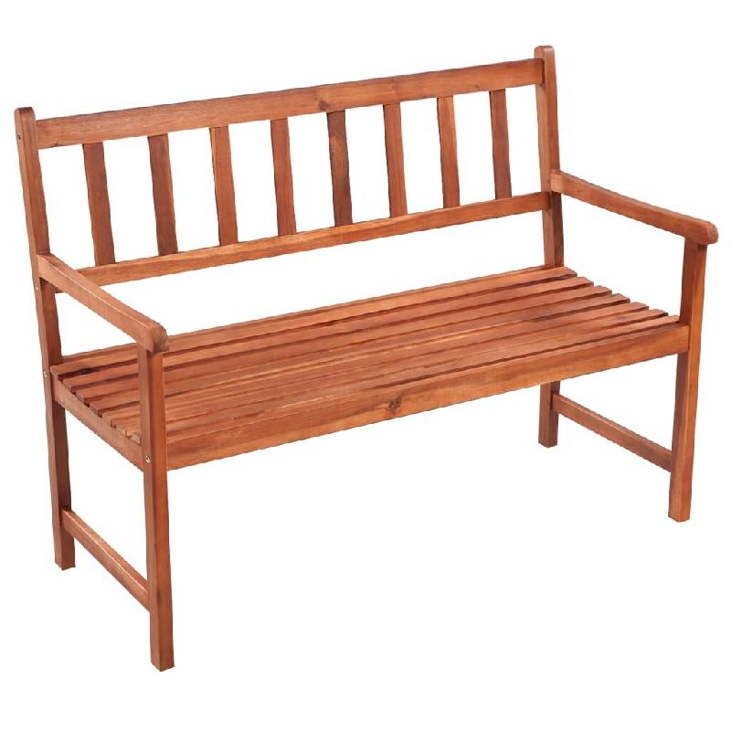 Helloshop26 - Banc de jardin meuble de patio d'extérieur terrasse avec coussin 120 cm bois d'acacia massif 02_0011363 - Bois massif 3000622682728_0