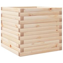 Helloshop26 - Jardinière bac lit surélevé plantes fleurs terrasse jardin 50 x 50 x 45,5 cm bois de pin massif marron 02_0037636 - 3000213913620_0