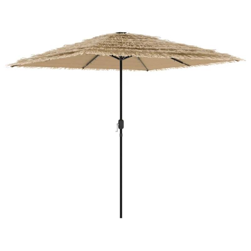 Helloshop26 - Parasol de jardin carré avec LED en polyester 248 x 248 x 248 cm protection contre UV et pluie style contemporain en 02_0056412 - acier_0