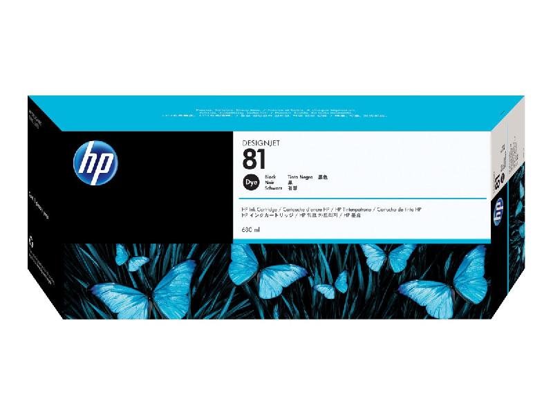 HP 81 Noir Cartouche d'encre ORIGINALE - C4930A - C4930A_0