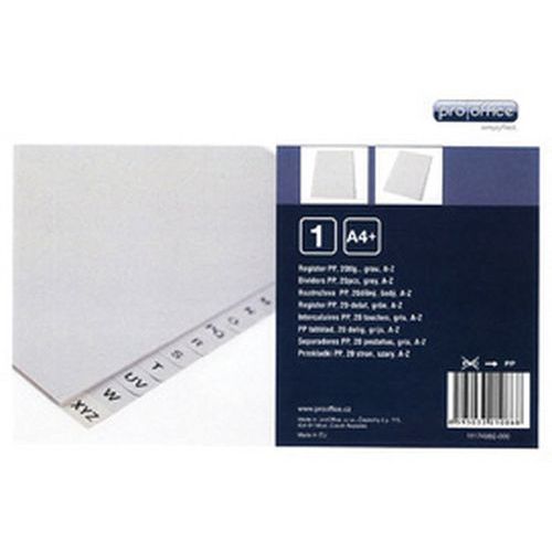 INTERCALAIRE EN PLASTIQUE A-Z A4 MAXI + 20 TOUCHES