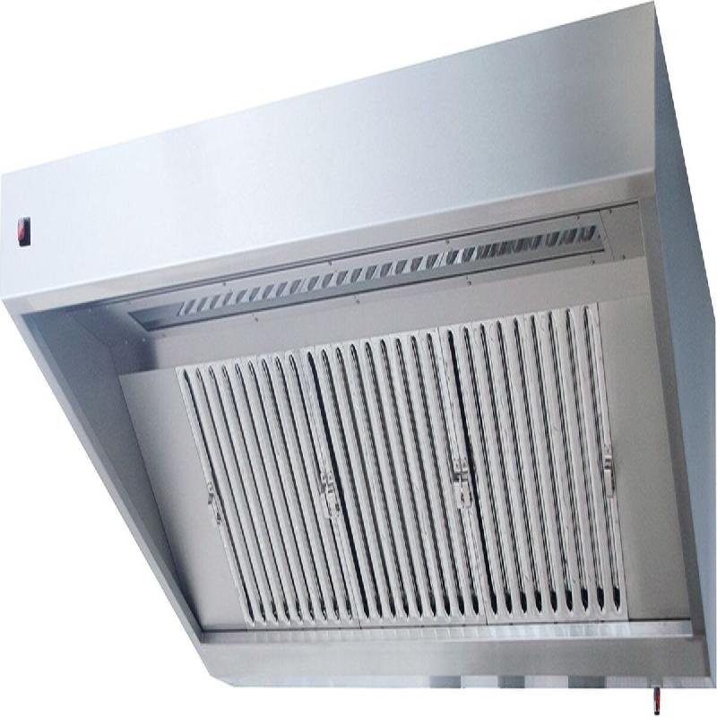 KBS Gastrotechnik KBS Hotte murale trapézoïdale 1000x1100x450 mm Filtre pare-flamme type F1 acier inoxydable - 4059395042412_0