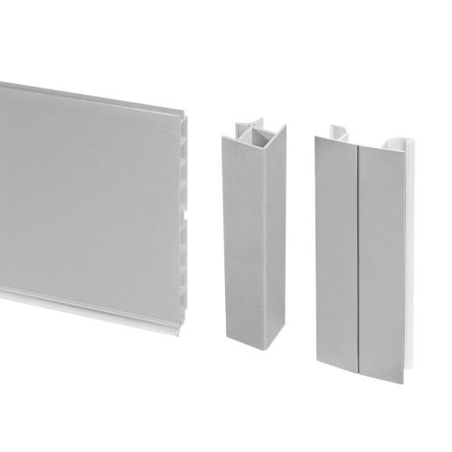 KIT DE PLINTHES DE CUISINE PLASLINE - H 100 MM L 2350 MM - AVEC CONNECTEURS D'ANGLE - PLASTIQUE EMUCA