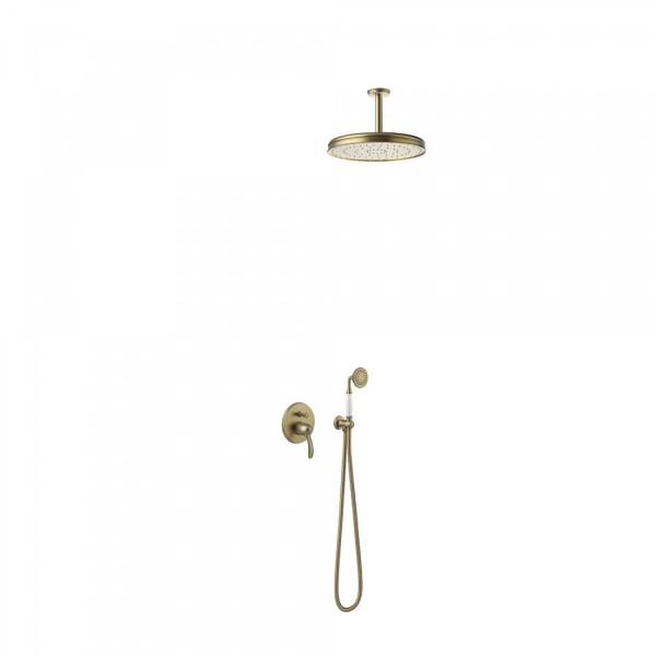 KIT DOUCHE À ENCASTRER LAITON MAT - TRES 24218004LM