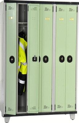 VESTIAIRE COMPACT 3 COLONNES SUR PIEDS L.1200 MM À CODE BLEU - MANUTAN COLLECTIVITÉS