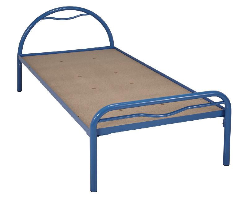 LIT TÊTE ARCEAU MÉTAL ALBA SOMMIER AGGLO 80X200 CM COLORIS RAL 5015 BLEU - MANUTAN COLLECTIVITÉS