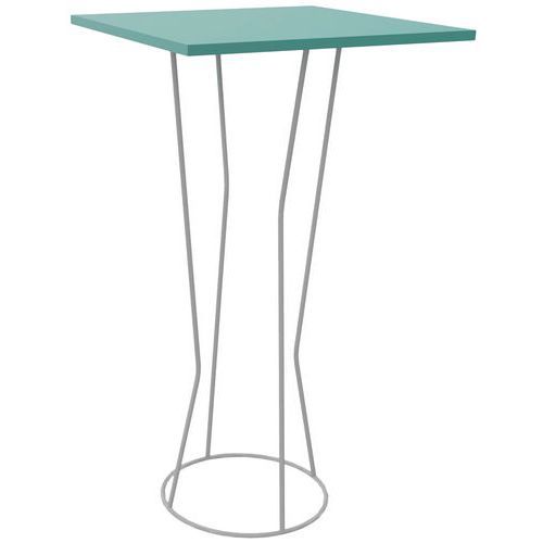 MANGE DEBOUT CYCLO 60 X 60 CM PLATEAU MOUSSE PIÈTEMENT GRIS