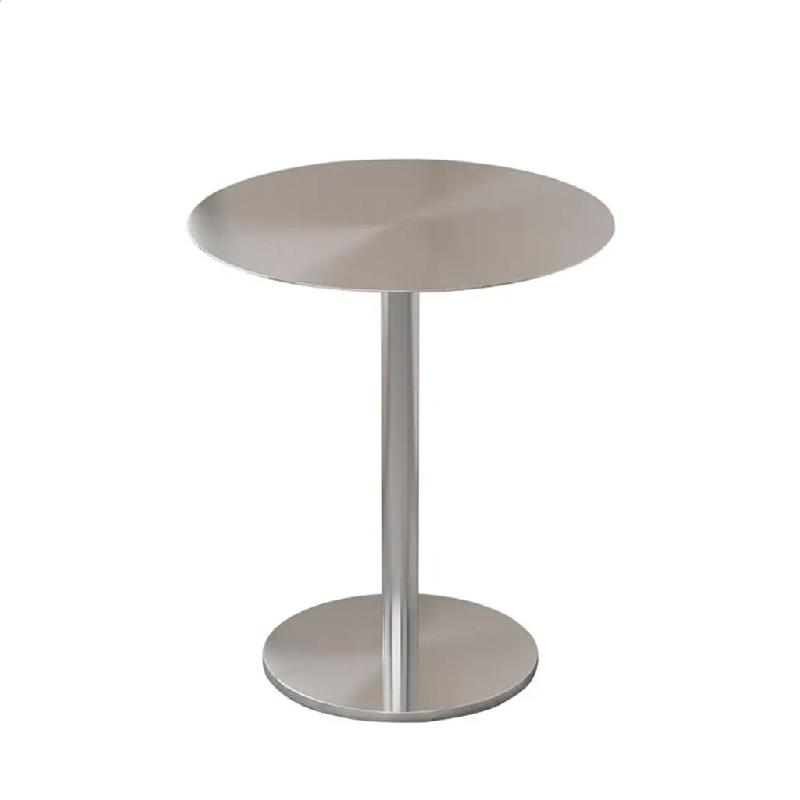 Mobilier de Restauration Table Bistro Ronde en Acier Inoxydable pour Bar Café 70x75cm【BXG-BY70】 - 725380731206_0