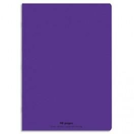 NEUTRE CAHIER PIQÛRE 48 PAGES SEYÈS 24X32 COUVERTURES POLYPRO ASSORTIS