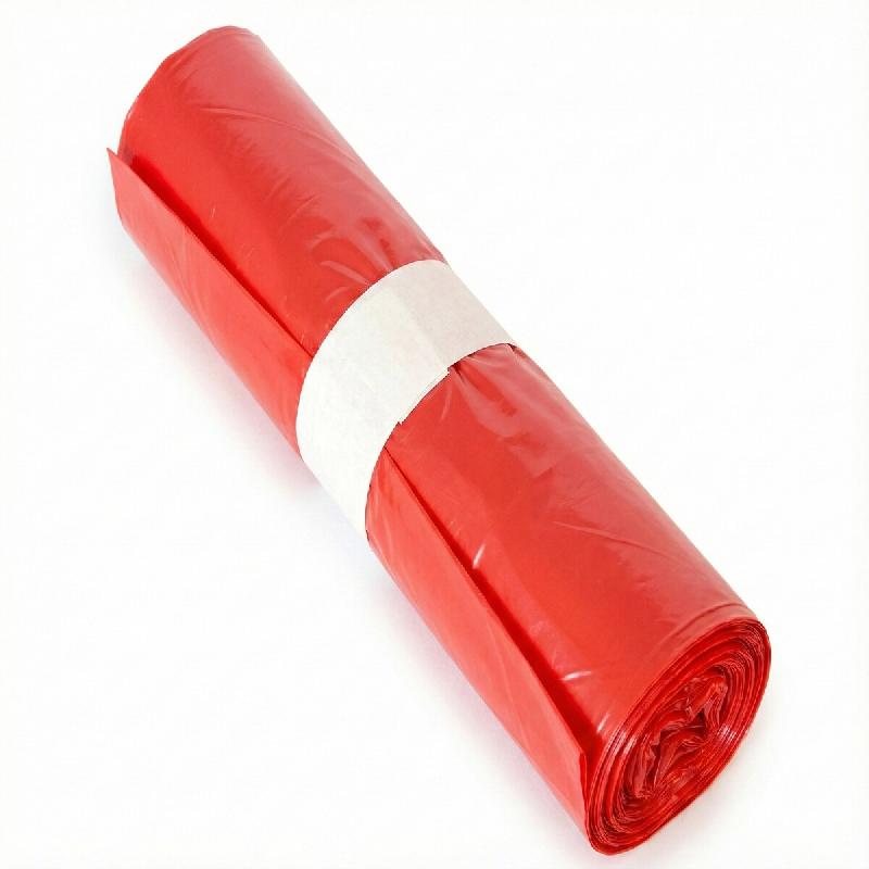 NOVACLEAN Sac Poubelle 110L Haute Résistance 40µ - Rouge Signalétique & Tri Spécifique PEBD Recyclé - Haute Visibilité XL - Lot de 200 - rouge S_0