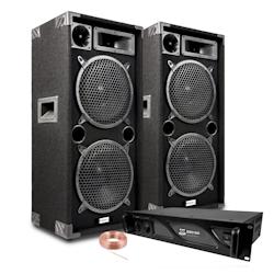 Pack Sonorisation IBIZA SOUND STAR 210 - DISCO BOX, Amplificateur BM SONIC 2000W TOTAL - Bass-Reflex 2 Boomers 25cm - 3 voies - 3666638047687_0