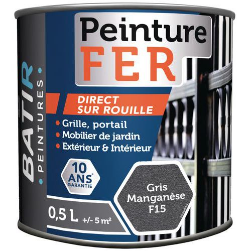 PEINTURE FER FORGÉ BATIR - 05L GRIS MANGANESE F15