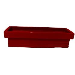Plast&ampampamp#039Up Rotomoulage Jardinière apparence pierre avec réserve d'eau 70l - ROUGE - rouge 0750122555567_0