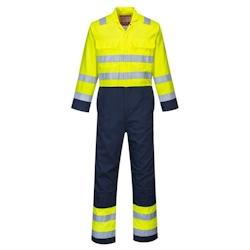 Portwest - Combinaison HV antistatique Bizflame Pro Jaune / Bleu Marine Taille M - M jaune 5036108188734_0