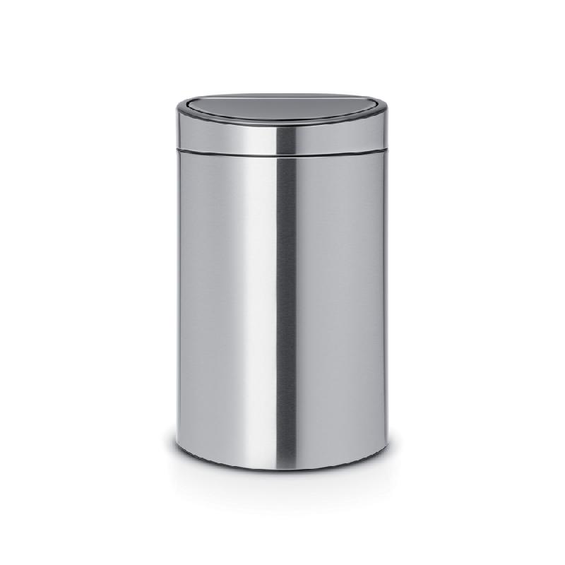 POUBELLE TOUCH BIN DEMI LUNE 40 L MÉTAL MAT BRABANTIA