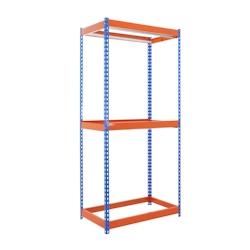 SimonRack Portant à vêtements Simonclothing 2 étagères. Couleur BLEU/ORANGE 2000x1500x750 mm - 8435104959572_0