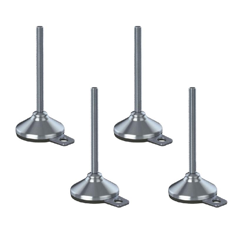 Pied de nivellement en acier inoxydable HX 12x150x80mm - Base et tampon anti-vibration FDA - 1100kg_0