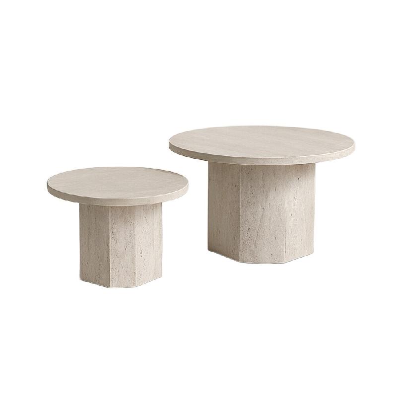 STELLAMEUBLES Table basse ROMANE en Travertin - 3667335115594_0