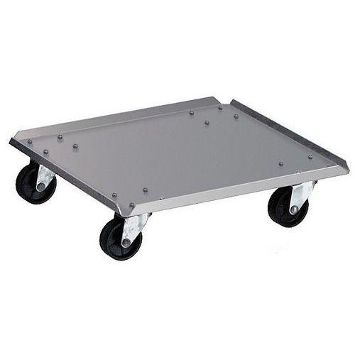 SUPPORT MOBILE POUR POUBELLE CARRO 55L ALUMINIUM - VEPABINS