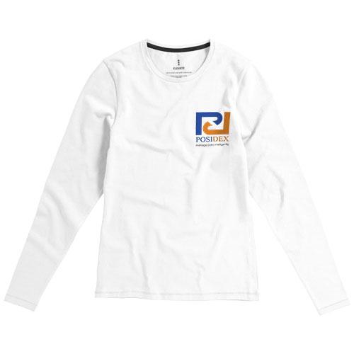T-shirt bio manches longues pour femme Ponoka - col ras du cou - 95% coton biologique - 200 g/m²_0