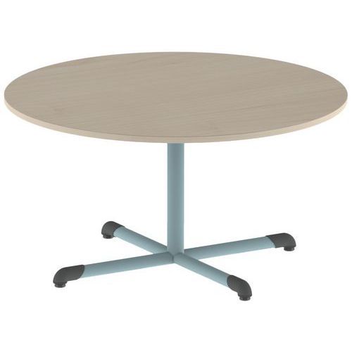TABLE BANDANA RONDE Ø 120 CM FIXE T4 STRAT ÉRABLE LAGON 6027 - MOBIDECOR