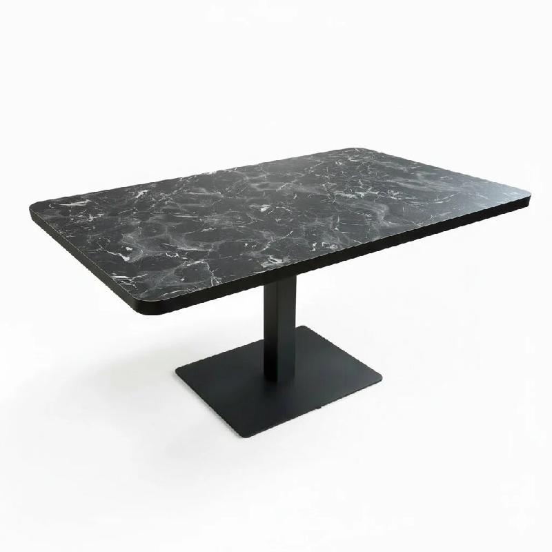Table de restaurant, café - Lotus- 120x60 cm avec Pied - noir Bois manufacturé 3701645700023_0