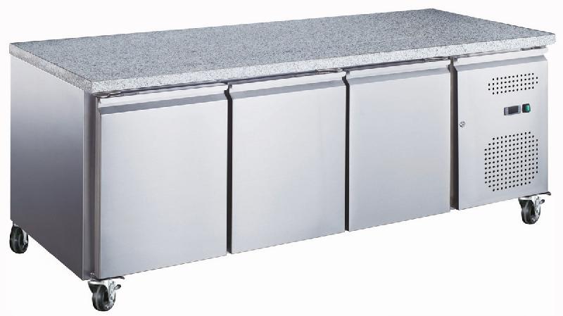 Table réfrigérée 580 litres positive 3 portes + plan granit série star AFI_0