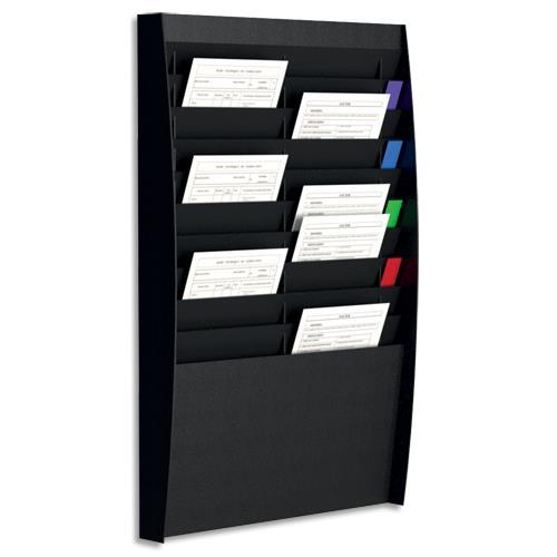 TRIEUR VERTICAL PAPERFLOW A 20 CASES A4 - DIMENSIONS (LXHXP) : 54,4 X 86,5 X 10,6 CM - COLORIS NOIR
