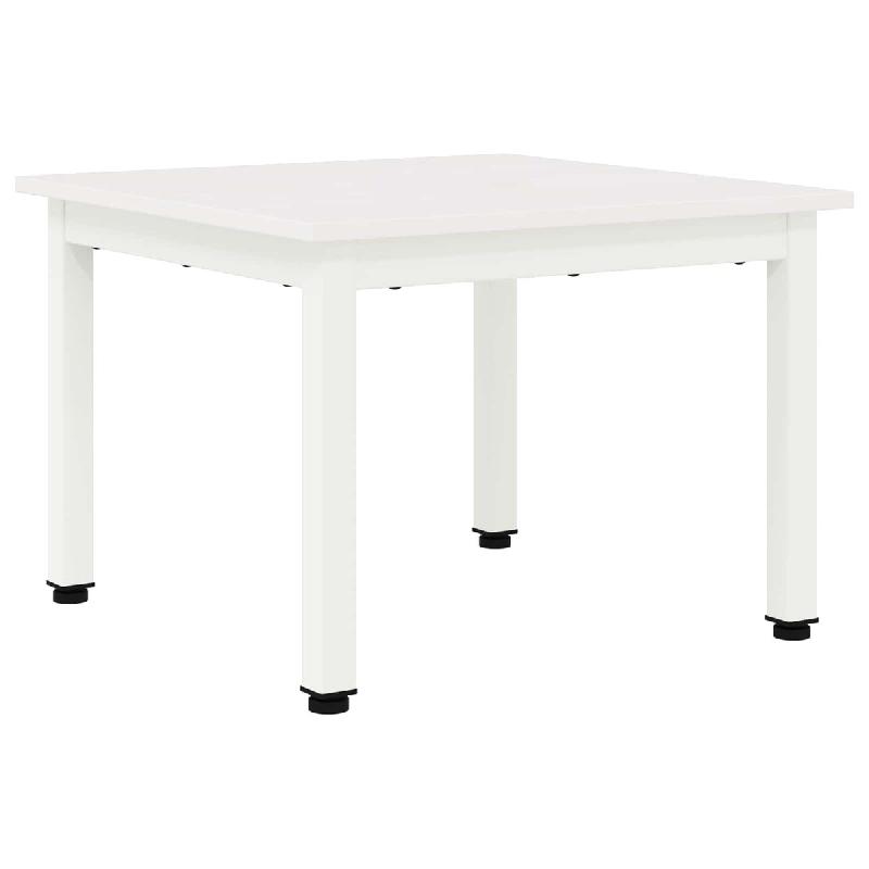 VidaXL Table basse Blanc 50 x 50 x 36 cm Bois de pin massif Modèle Zenith Pure - 892756_0