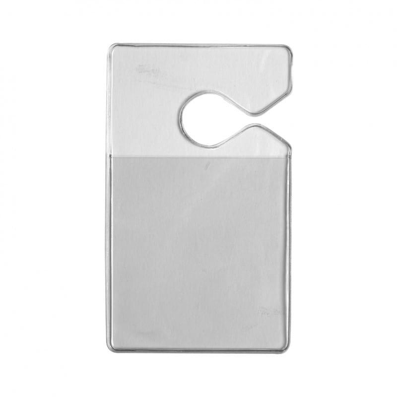 94 porte-badges véhicule en PVC thermoformé - Accroche rétroviseur - Conditionnement par 100_0