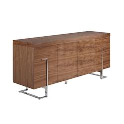 AC ANGEL CERDA Angel Cerdá Buffet en noyer et acier chromé 3221C 180 x 51 x 81 - marron Bois massif 8435631019435_0