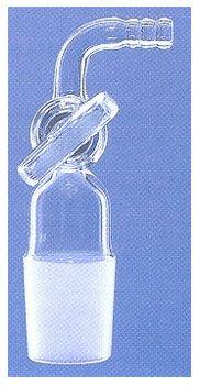 Adaptateur avec tétine courbe - avec robinet en verre RC19/26M - AS0860024_0