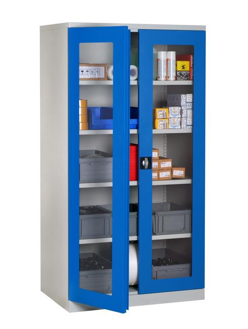 Armoires hautes et basses - portes transparentes renforcées - 150 kg par tablette - ergonomiques et sécurisées_0