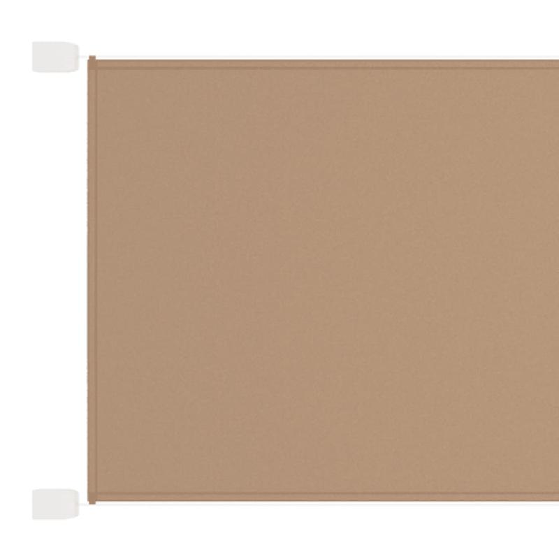 Auvent vertical 100x600 cm - Tissu Oxford taupe - Résistant à l'eau et aux UV_0