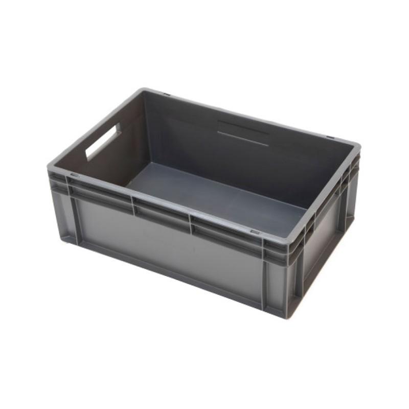 Bacs en plastique recyclé 600x400 mm - Hauteur 220 mm - 42L - Euronorm - Marque Rolléco_0