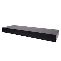 Décoshop26 - Étagère murale étagère suspendue avec tiroir en bois massif 8x80x25cm noir 04_0005152 - noir 3000576332694_0