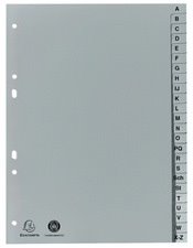Intercalaires, format A5, carton solide 200g/m2, gris sur