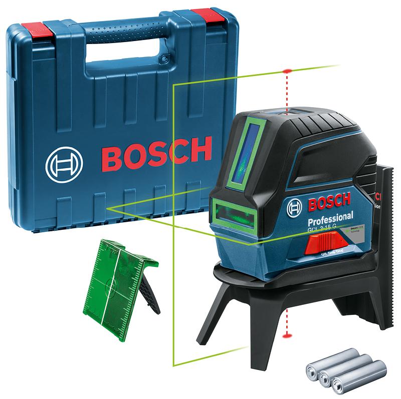 Laser points et lignes gcl 2-15 g professional + 3 piles 1,5v + coffret - BOSCH - 0601066j00 - 714650_0