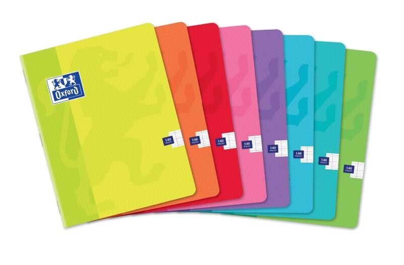 Oxford Lot de 40 Cahier Color Life piqué 17x22, 140p./70 feuilles 90g/m², Séyès, coloris assortis (8) - 3020122873235_0