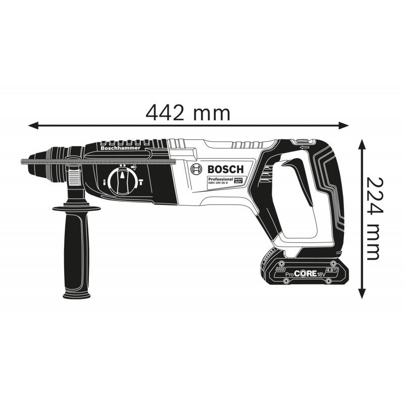 Perforateur sds-plus gbh 18v-26d solo carton - BOSCH | 0 611 916 001_0
